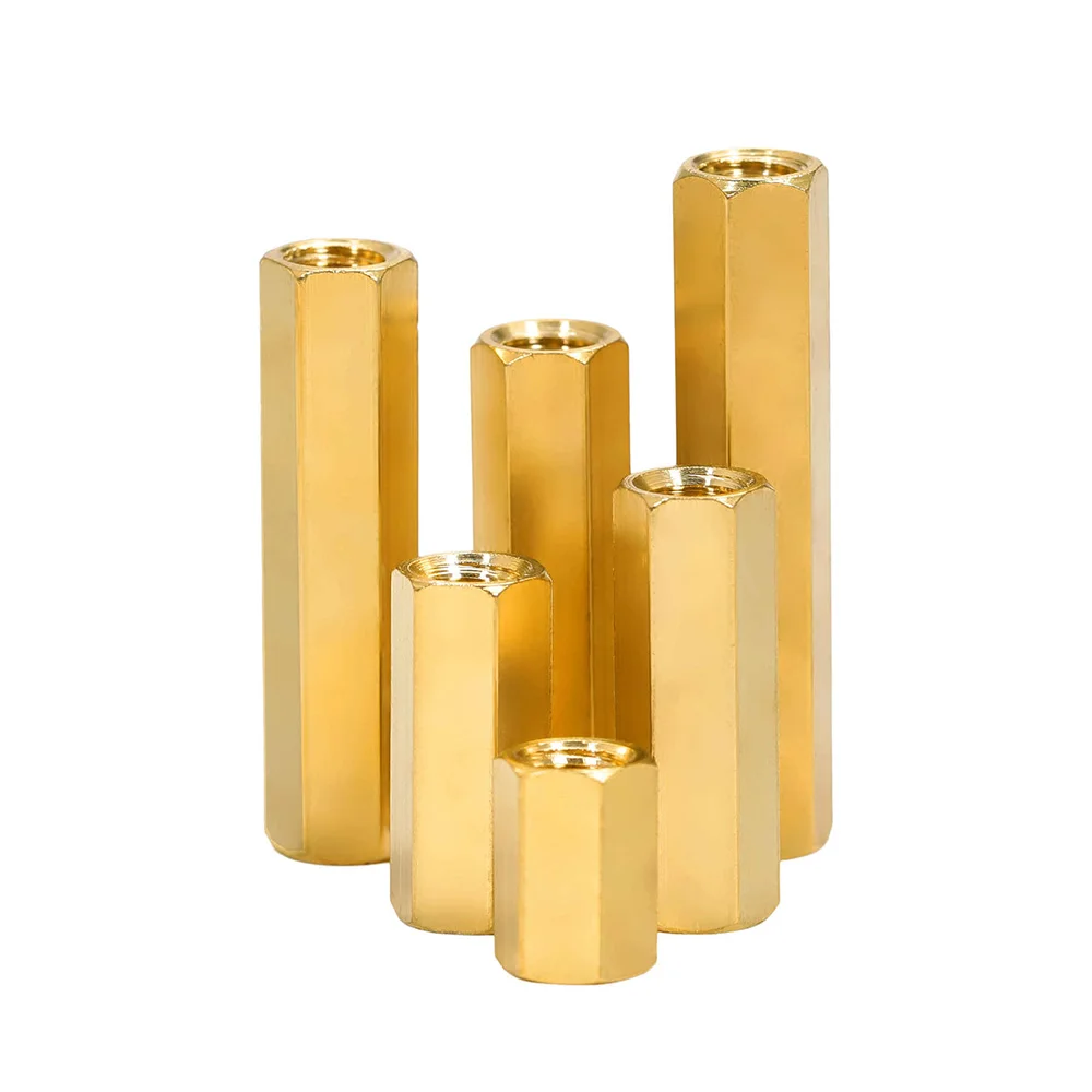 5-50pcs M3 M2.5 M2 Hex Brass Motherboard Standoffs Stud Spacing Screw Hexagon Copper Female PCB Pillars Bolt Length 3/4/5/6-80mm
