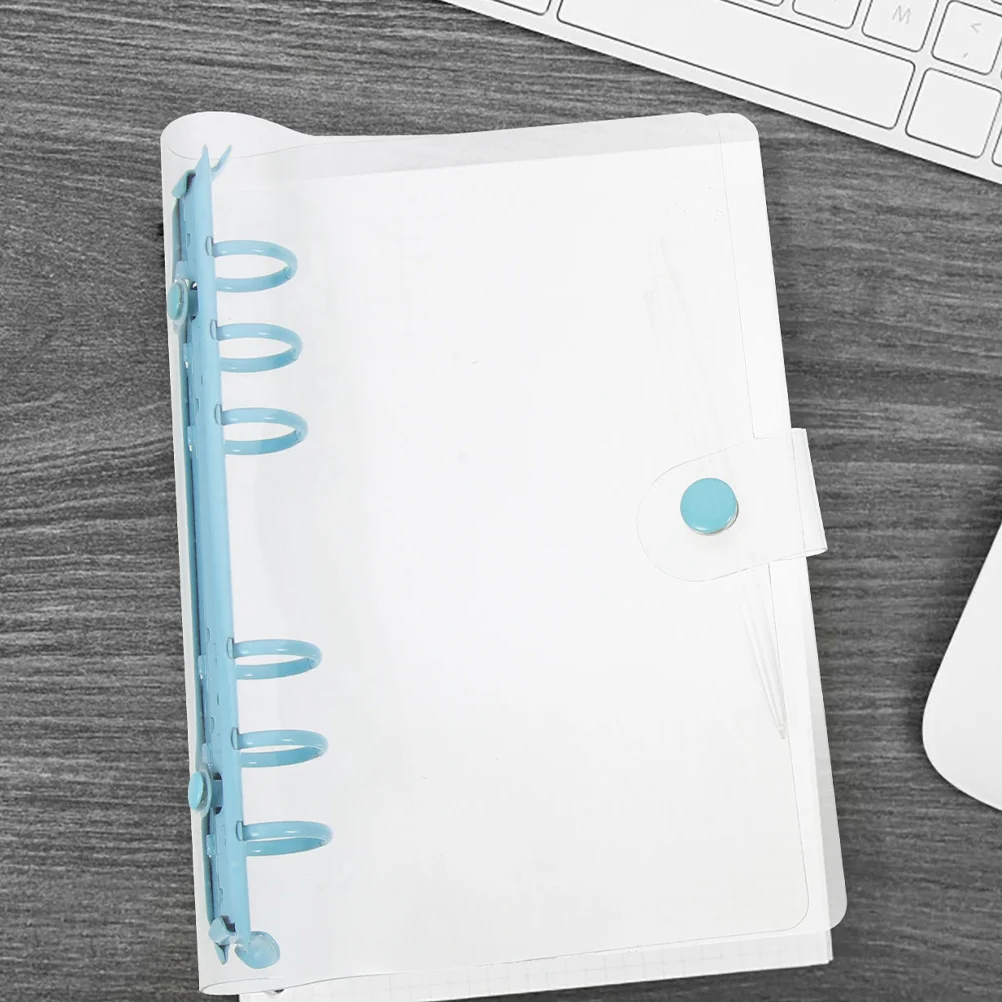 2 coperture per notebook raccoglitore A6, organizer regolabile in plastica trasparente riutilizzabile per archiviazione di cartelle di documenti per ufficio scolastico