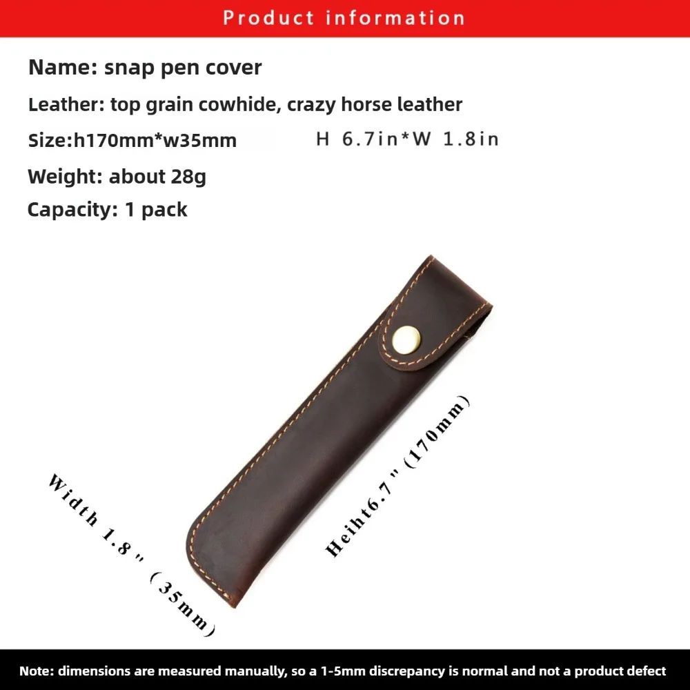 المحمولة القلم الغطاء الواقي قلم توقيع حافظة جلدية حقيبة التخزين الرجعية حقيبة أدوات مكتبية حافظة القلم الرجعية #5