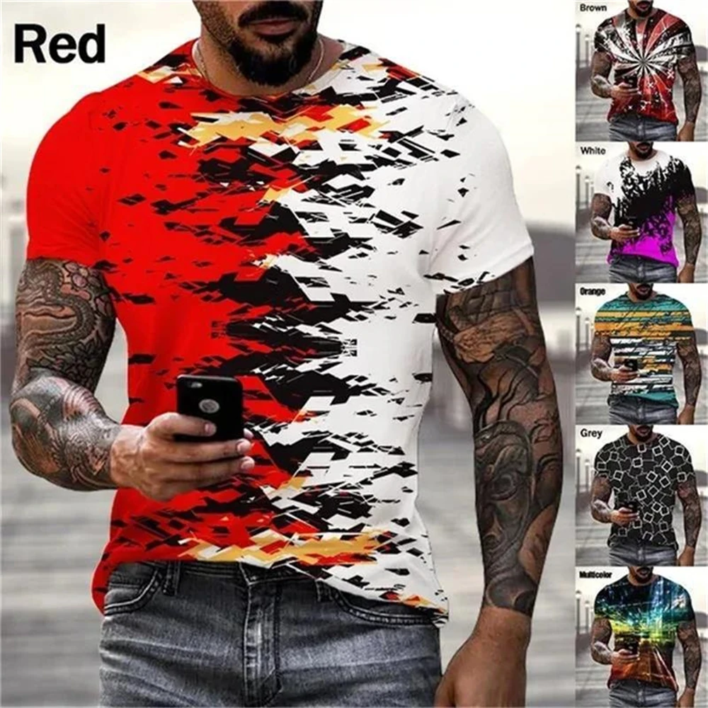 Retro Abstract Graphic T Shirts Bohemian Style 3 D Printed T-Shirt Mens Clothing Fashion Streetwear Cool Man Tops Tee Shirts Hot