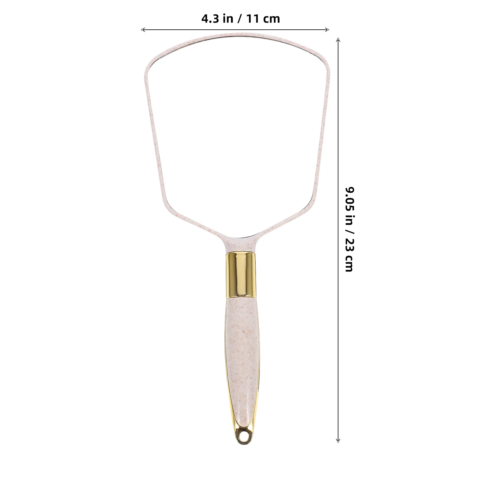 Lekkie kwadratowe lustro beżowe mocna rama z tworzywa ABS przezroczysta powierzchnia szklana nowoczesny prosty styl dekoracja ścienna do domu i łazienki