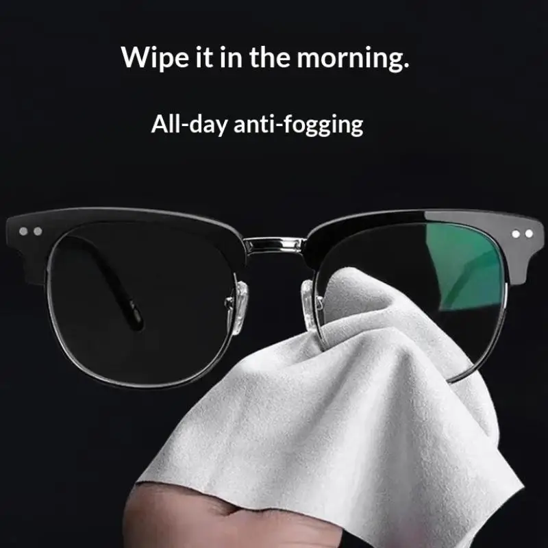 10pcs Anti-fog Glasses Cleaning Cloth Microfiber Chamois Nano Lens Wipe Eyeglasses Anti-fog Towel