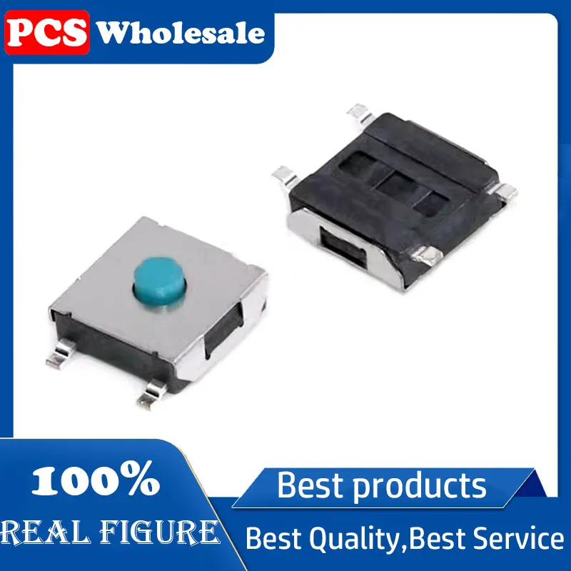 

T-E017 touch switch 6.2*6.2*2.5 surface mount four-pin light force blue soft silicone small button socket