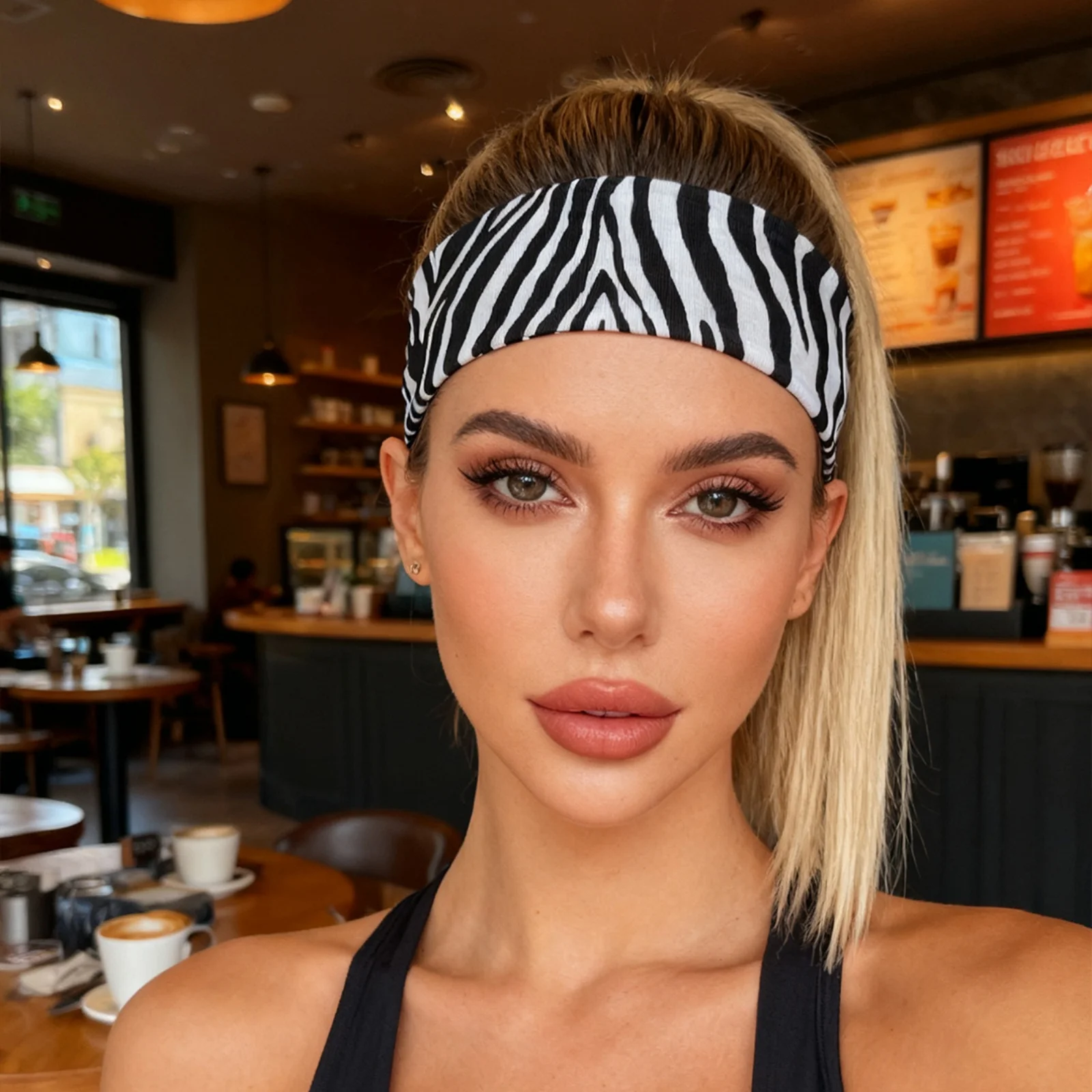 مجموعة عصابات رأس مطبوعة على شكل حمار وحشي قطعة واحدة، إكسسوارات شعر عصرية بنمط حيوانات، أربطة شعر واسعة متعددة الألوان للنساء، ديكور شعر أنيق