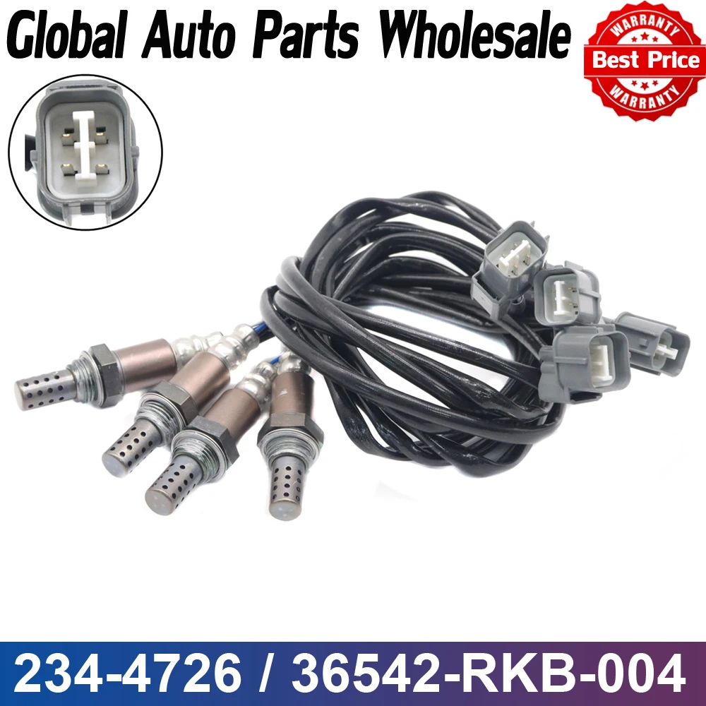 

4x автомобильный 234-4726 36542-RKB-004 соотношение воздуха и вниз, соотношение воздуха и топлива, лямбда, кислородный датчик O2 для Honda Accord Odyssey Pilot