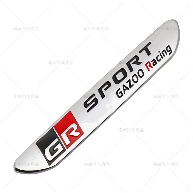 1Pcs 3D Metal GR Sport Gazoo Racing Side Fender Emblem Rear Boot Trunk Badge Sticker For Toyota GRsport C-HR RAV4 Corolla Camry