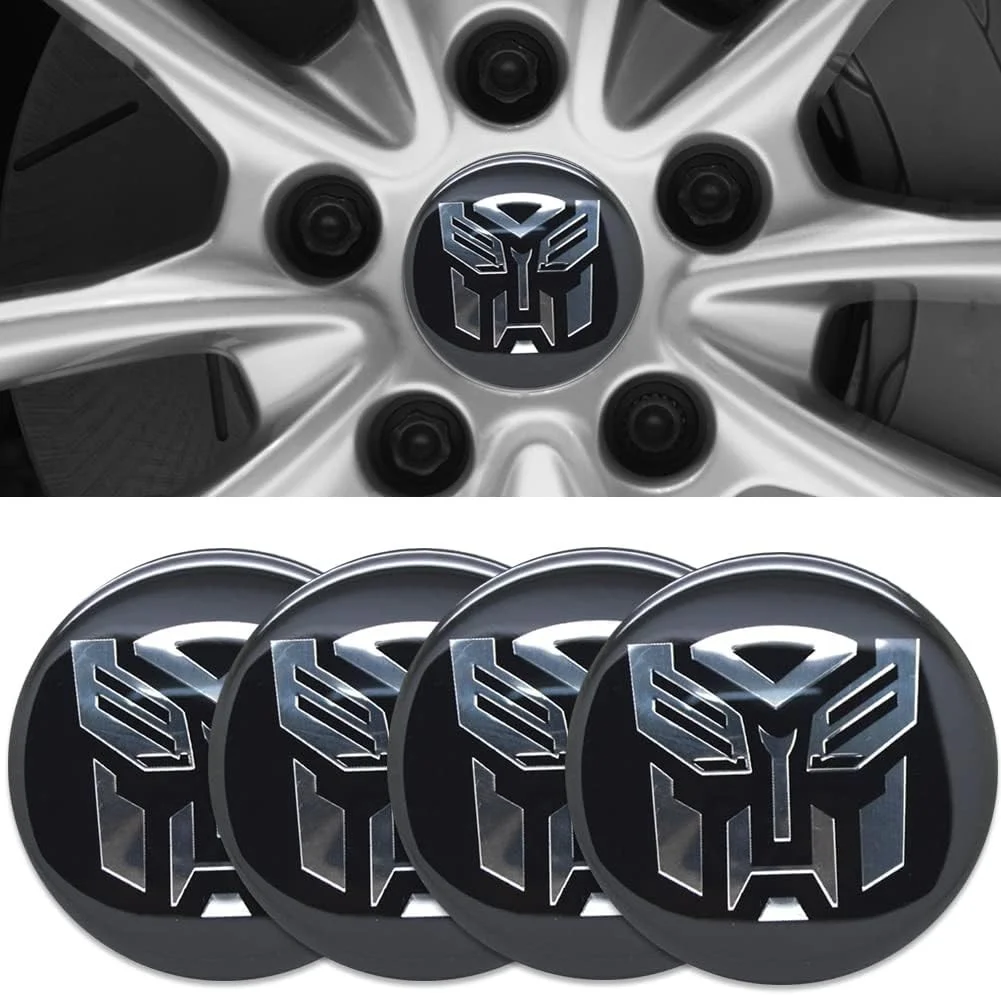 

4Pcs 56mm/65mm Transformers logo Car Tyre Wheel Center Hub Cap Autobots Emblem Decal Badge sticker accessories
