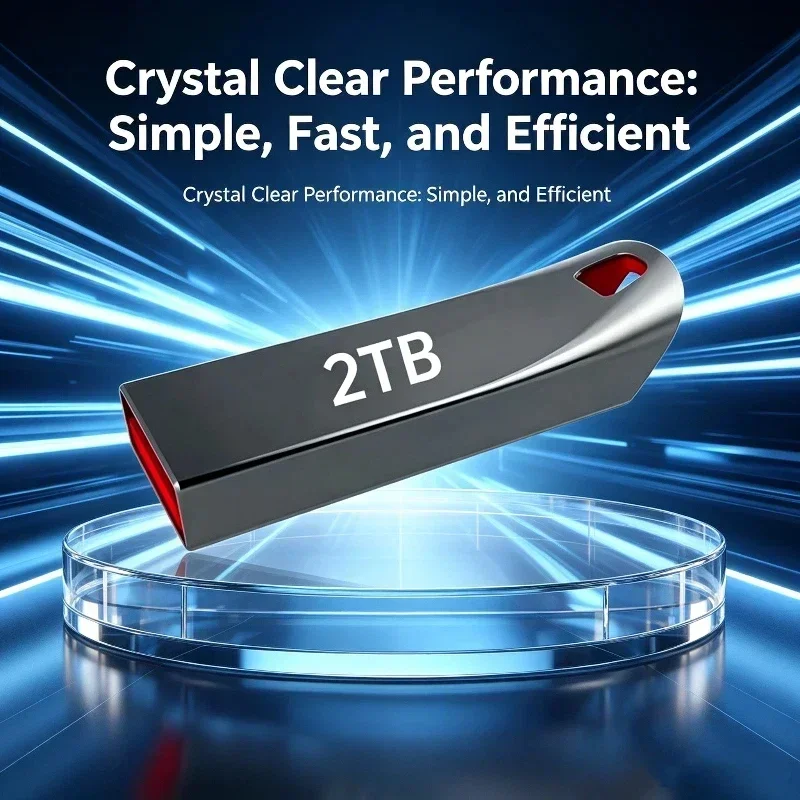 Mini USB 3.2 2TB Flash Drive Super High Speed Data Transfer 1TB Large Capacity Ultra-Fast Portable Storage Sleek Durable U Disk