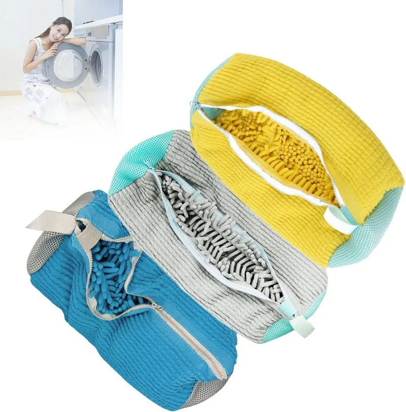 Shoes Laundry Bag Shoe Wash Bag for Washing Machine Reusable Zipper Shoe Washing Bag Sneaker Tennis Shoe Cleaner Kit Remove Dirt