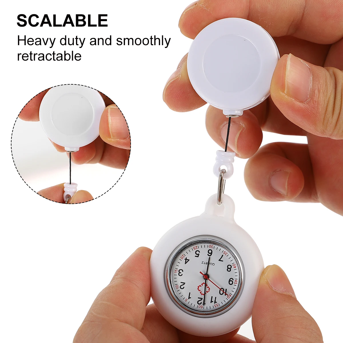 

Unisex Nurse Retractable Pocket Hand Clip-On Silicone Design Lightweight Durable Lovely Simple For Nurses Gift Idea Nurse Fob