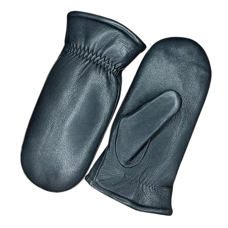 

Winter Thickening Warm Men's Sheepskin Mittens Sheepskin-fur in one Gloves Sheep Fur Wool Gloves Lambskin Leather Gloves