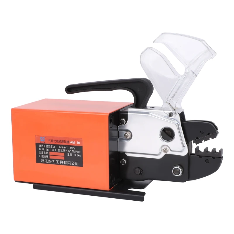 AM-10 Pneumatic Terminal Crimping Machine Air Powered Wire Crimper Pliers Insulation Usage Foot Start Crimping Tool