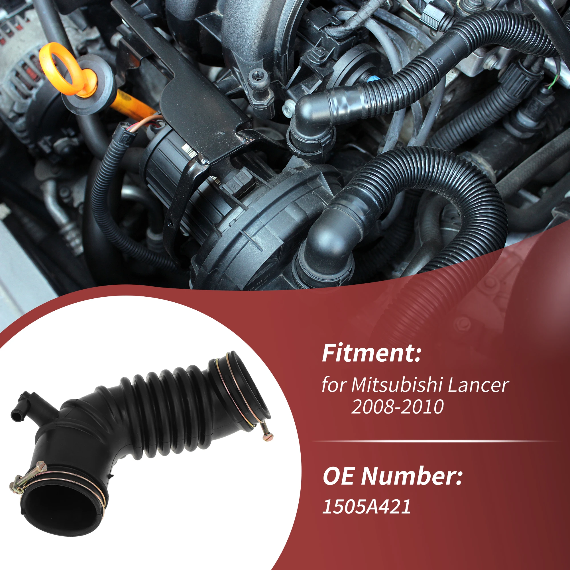 

UXCELL Engine Air Intake Hose for Mitsubishi Lancer 2008-2010 Intake Duct No.1505A421