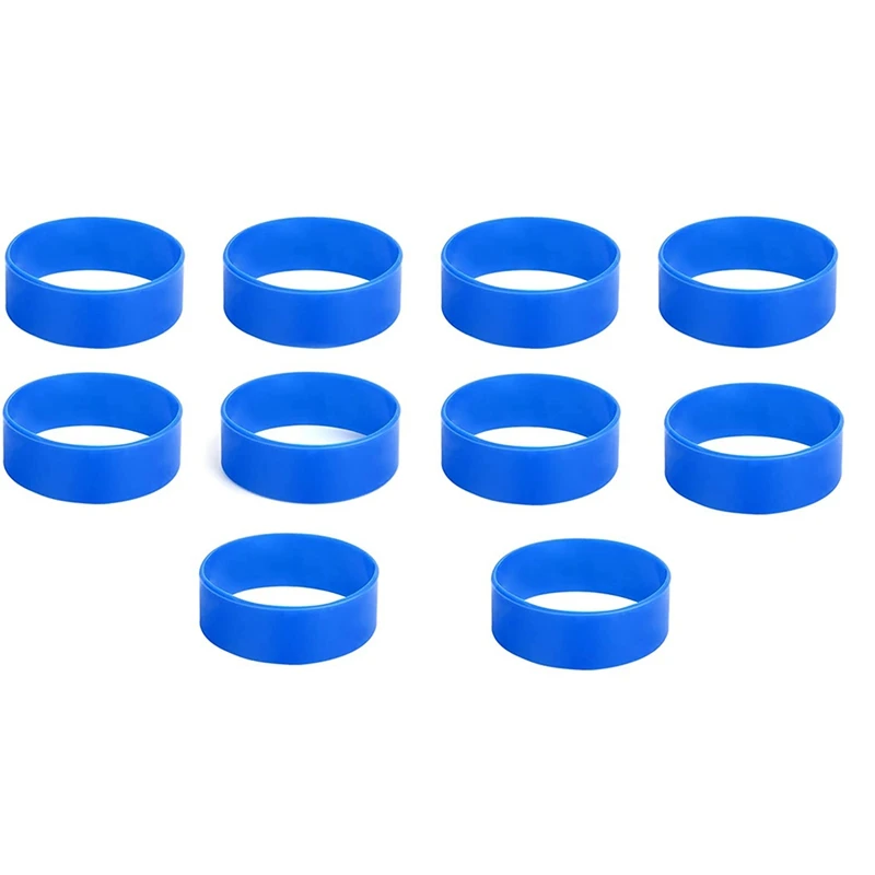 

10 PCS Silicone Bands For Sublimation Tumbler, Elastic Heat Resistance Sublimation Bands For Wrapping Cup (Blue)