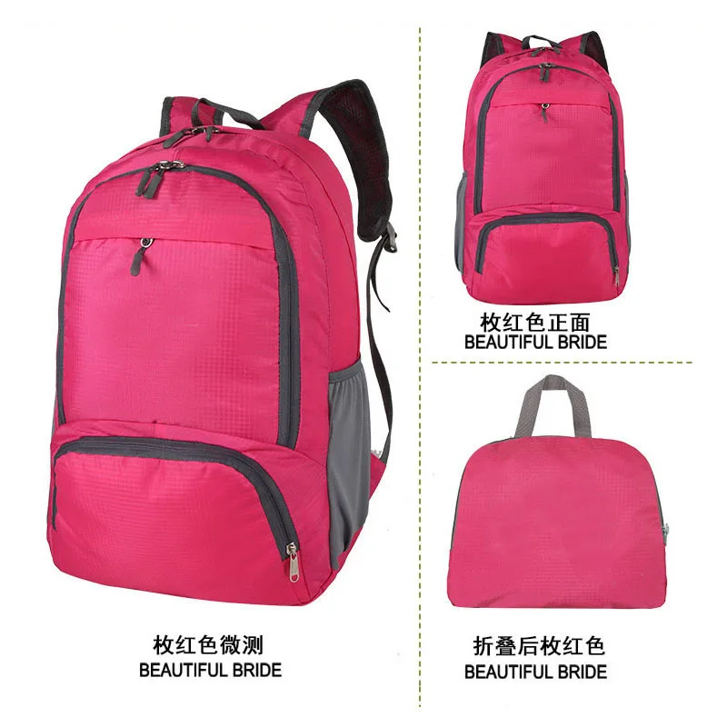 Foldable Backpack Outdoor Mountaineering Bag Leisure Sports Travel Folding Bag Student Schoolbag