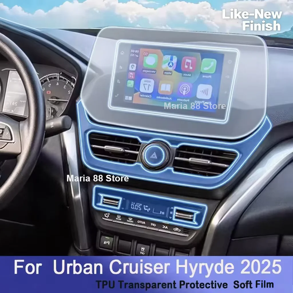 

Anti Scratch Sticker For Urban Cruiser Hyryde 2025 Car Air Interior Center instrument Navigation Console TPU Protective Film