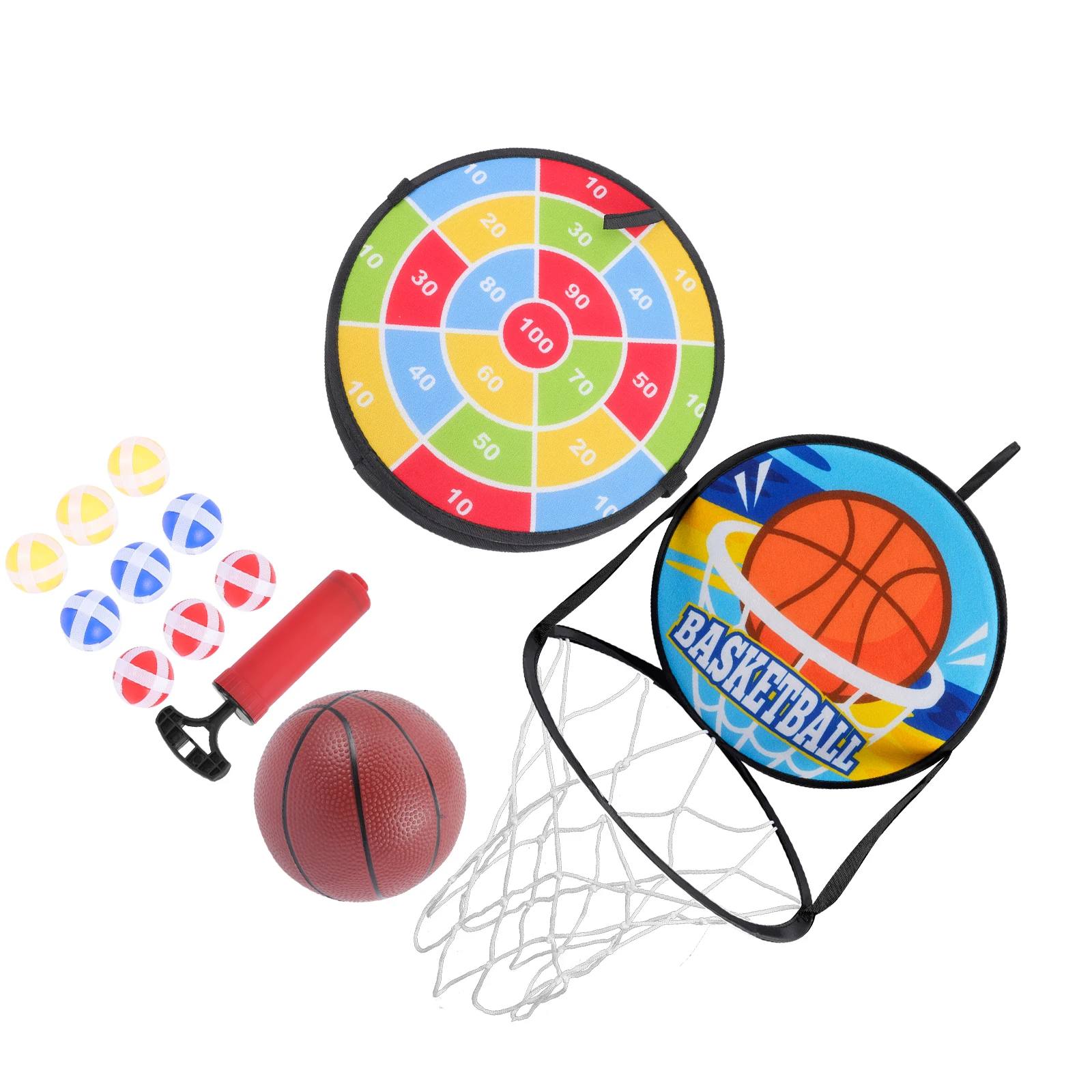 

1 set 1 Set Kids Educational Board Game Sticky Balls Double Sided Basketball Throwing Indoor Sports Play Toddler Basketball Hoop