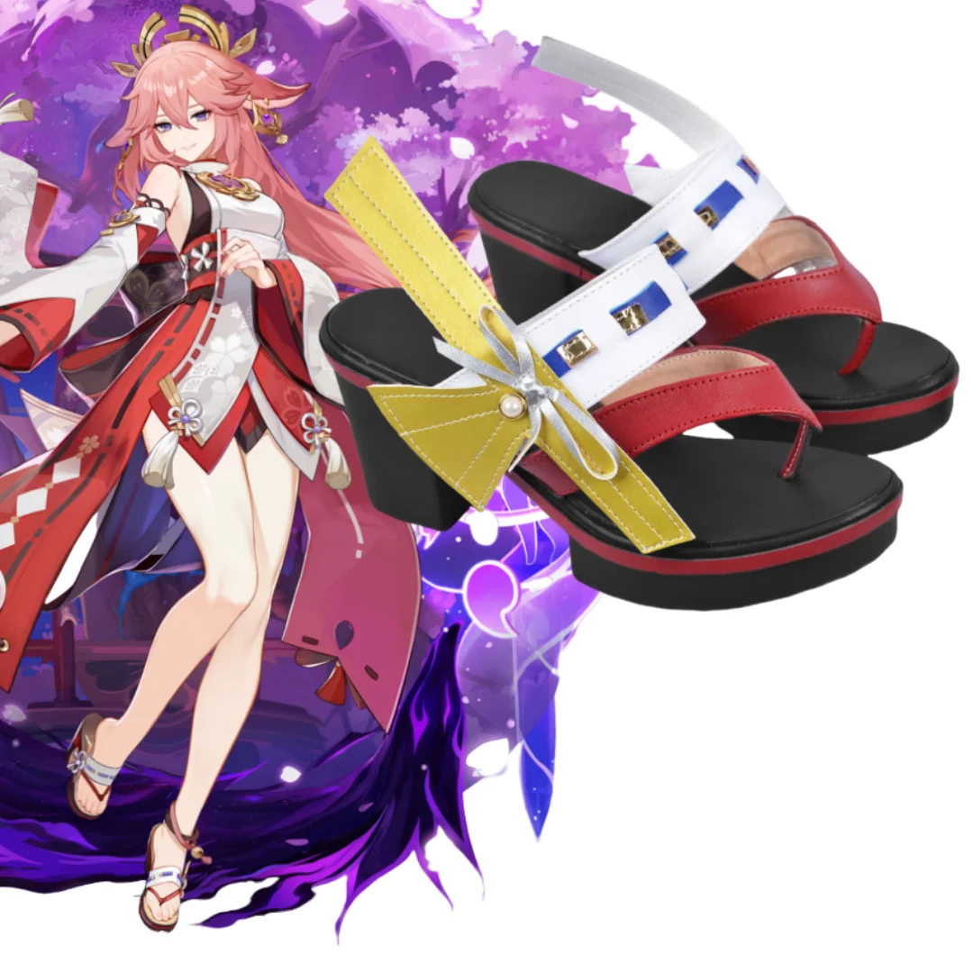 

Игра Genshin Impact Yae Miko Косплей обувь аниме Хэллоуин для женщин и мужчин