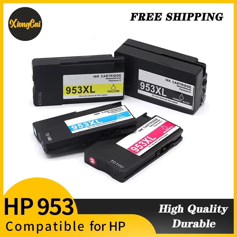 4 Color Compatible Ink Cartridges for HP 953 For HP953 XL 953XL for HP Officejet Pro 7740 8210 8710 8718 8719 8728 8730 8740