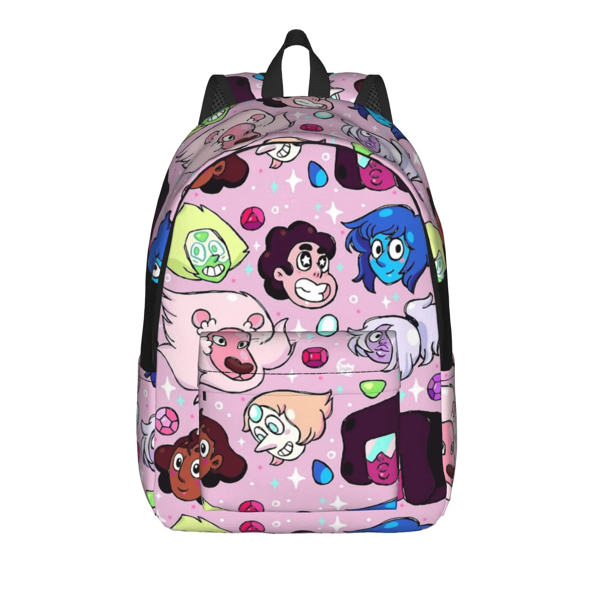 Crystal Gem Friends Backpack  Student Unisex Polyester Daily Backpacks Large Funny School Bags Rucksack