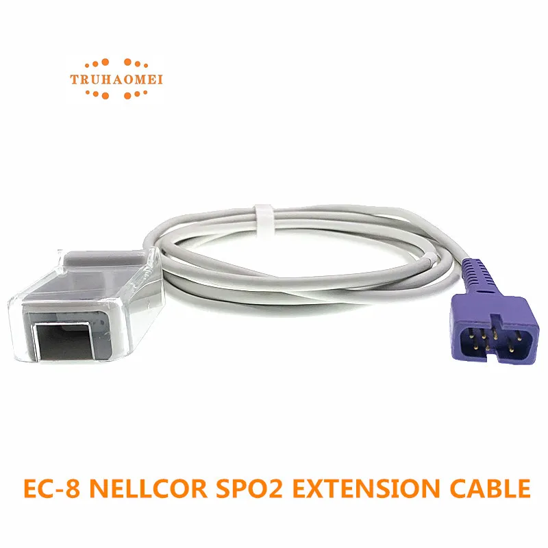 Reusable SpO2 Sensor Extension Cable For EC-8 DEC-8 SCP-10 DOC-10 Durable SAO2 Adapter Wire