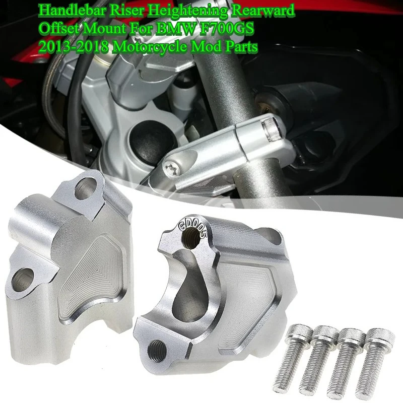 Motorcycle Handlebar Riser Heightening Rearward Offset Mount For BMW F700GS 2013‑2018 Handlebar Stem Raiser Modified Accessories
