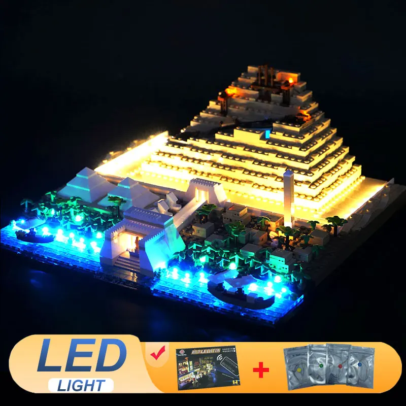 LED Light Kit For LEGO 21058 Great Pyramid Lamp Ideas DIY Gift (Not Include Building Blocks Bricks Kits Sets Model)