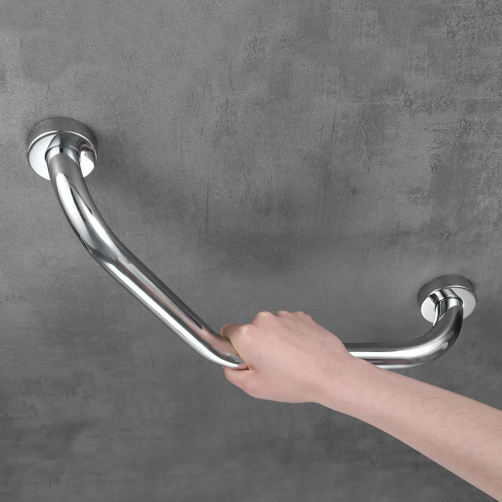 1pc barra de apoio do banheiro aço inoxidável durável chuveiro banheira arco punho aperto banheiro wc idosos deficientes facilidade segura ajuda