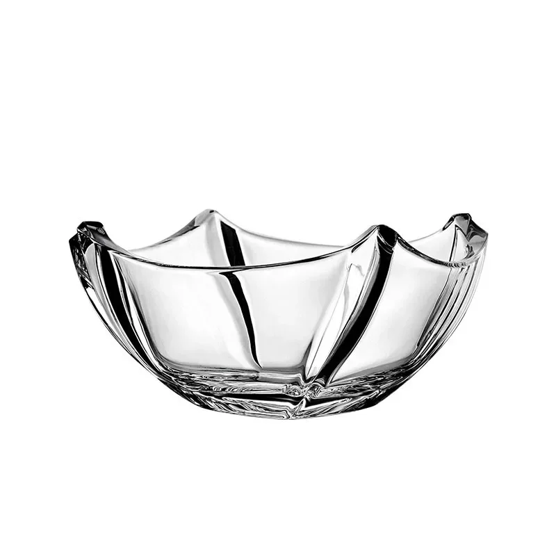 Creative modern European living room coffee table crystal glass large fruit plate, fruit plate