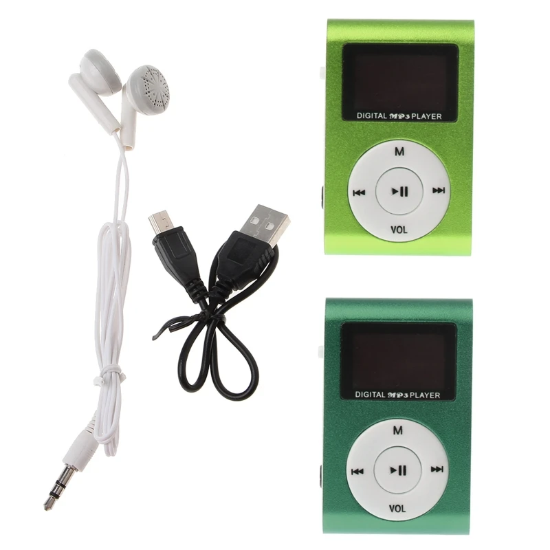 

MX-801 Mini USB Metal Clip Card Slot LCD Screen Music MP3 Player Dropship