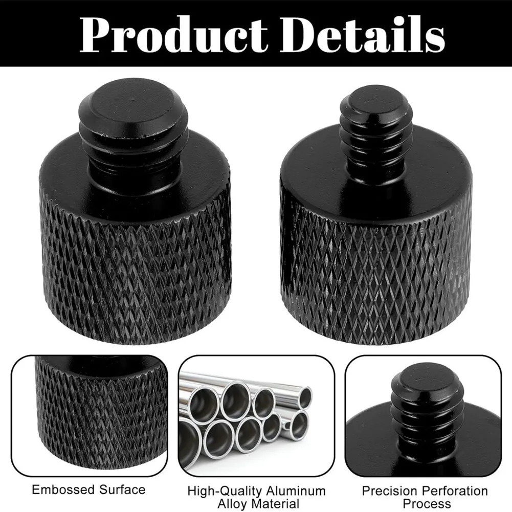 

Camera Mount Adapter Set 4 pcs Iron Black Includes 1/4 inch Male to 3/8 inch Female and 3/8 inch Male to 1/4 inch Female