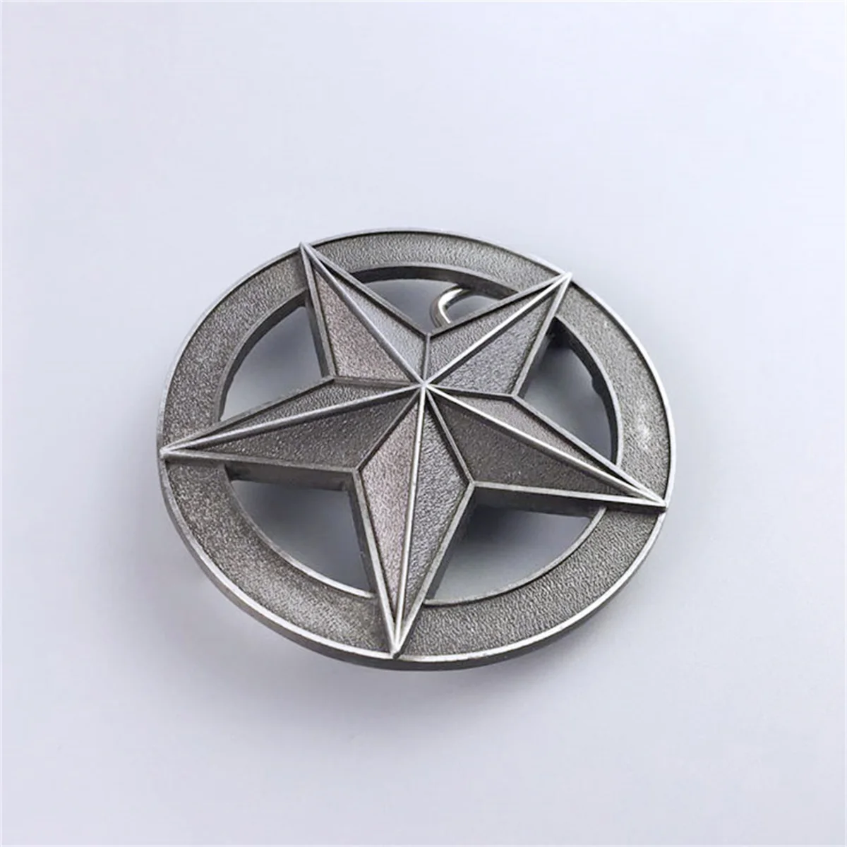 Antique Silver Circle Star Belt Buckle Gurtelschnalle Boucle de ceinture also Stock in US BUCKLE-T010AS Free Shipping