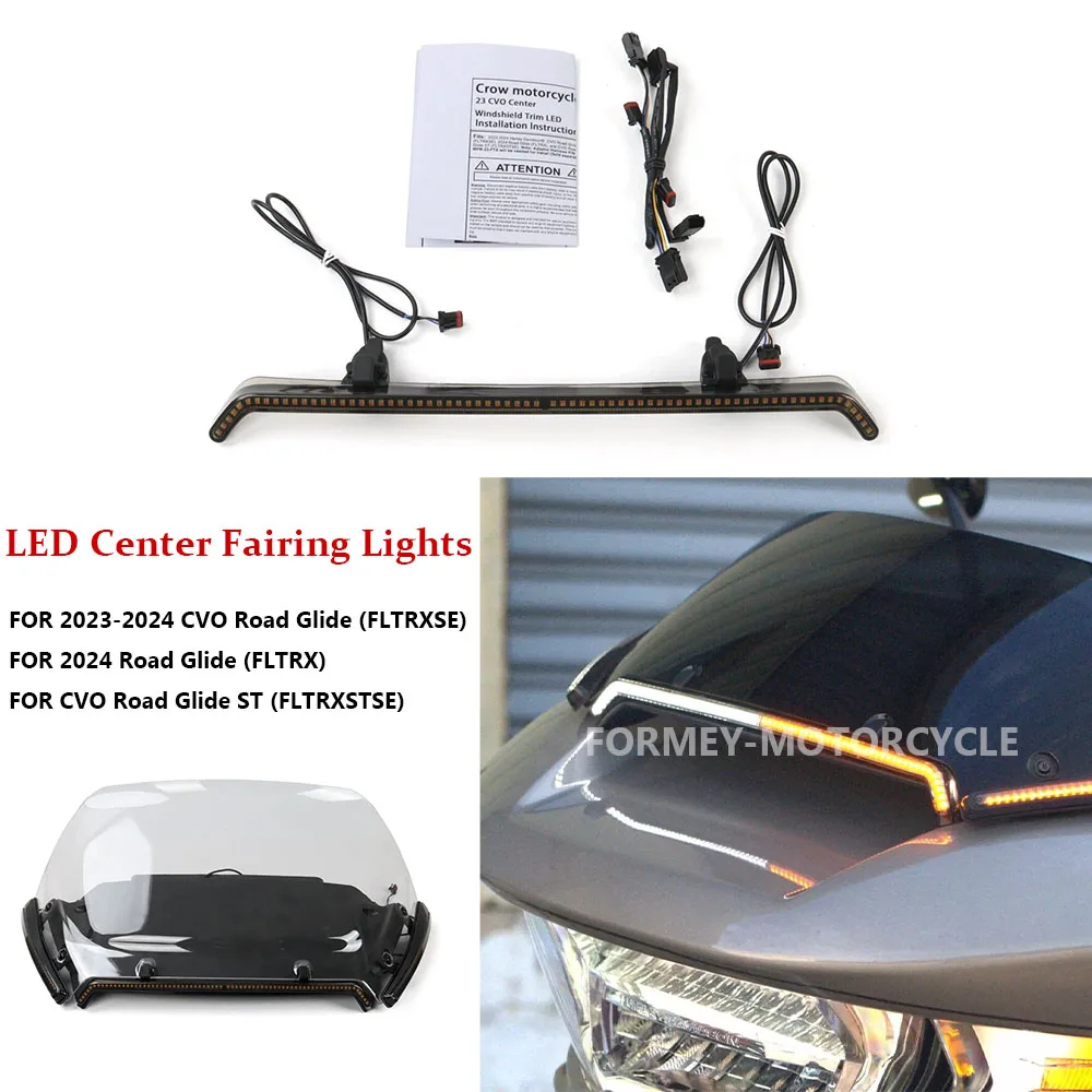 For Harley TOURING CVO 121 117 Road Glide ST FLTRXSE FLTRX FLTRXSTS 2023 2024 Motorcycle LED Center Fairing Vent Trim Lights