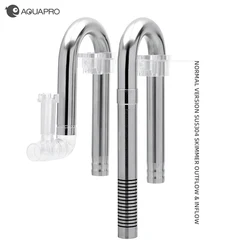 AQUAPRO Stainless Steel Inlet Outlet Skimmer Aquarium Aquatic Plants Pipe Shrimp Hose Holder Fish Tank Filter Accessories Inflow