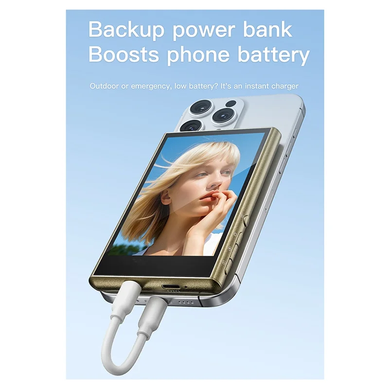 ABJF-Selfie モニター スクリーン Selfie モニター スクリーン 電話 Bluetooth 調整可能な磁気マウント ブラック