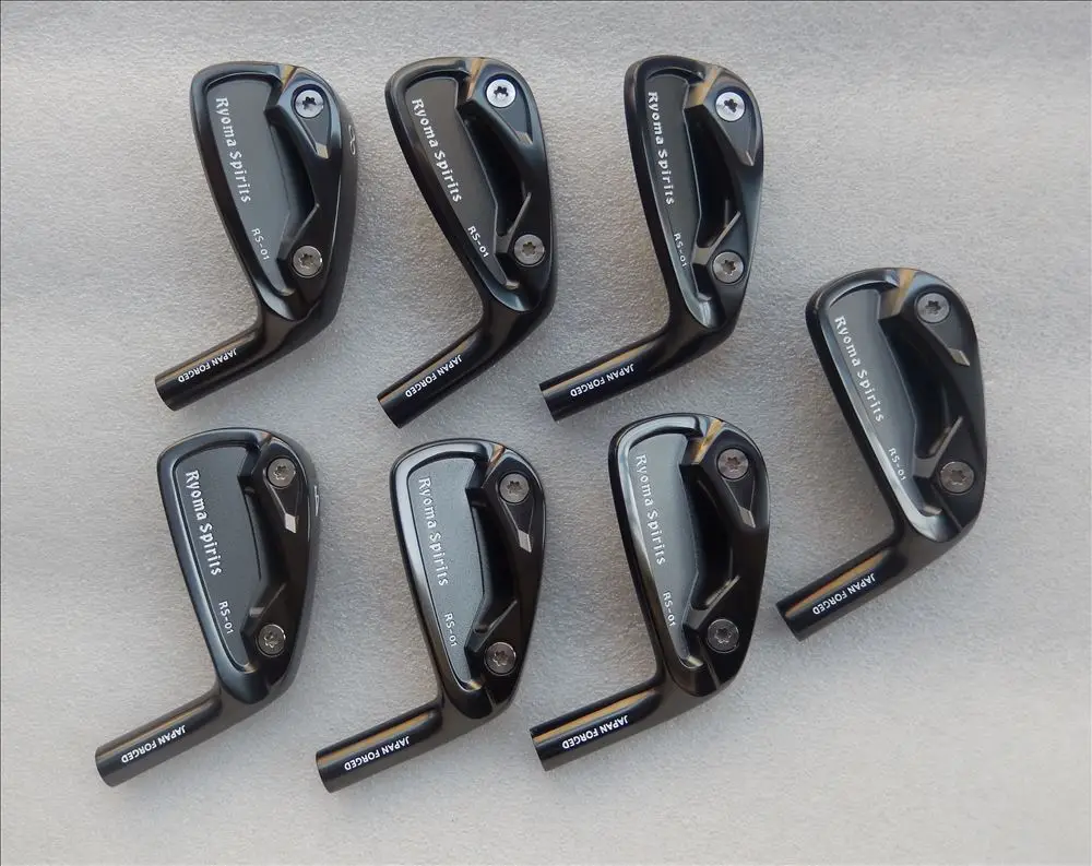 Ryoma Spirits golf heads forged carbon steel with CNC milled golf club heads #4-#P ( 7pcs ) Black colour