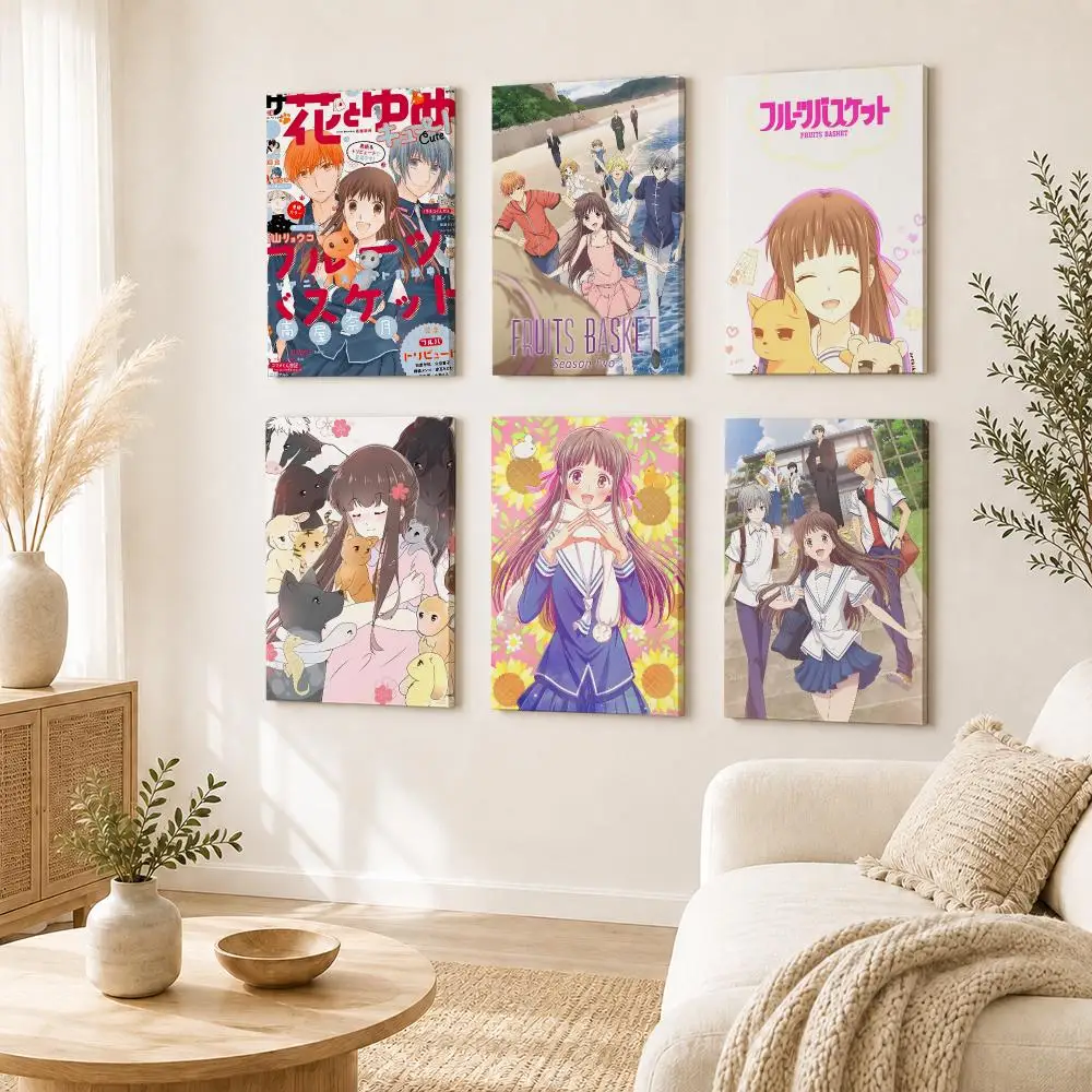 Classic Hot Anime Cartoon f-Fruits b-Basket Poster Self Adhesive Wall Art Decor for Bedroom Living Room Office Home Decor Gift