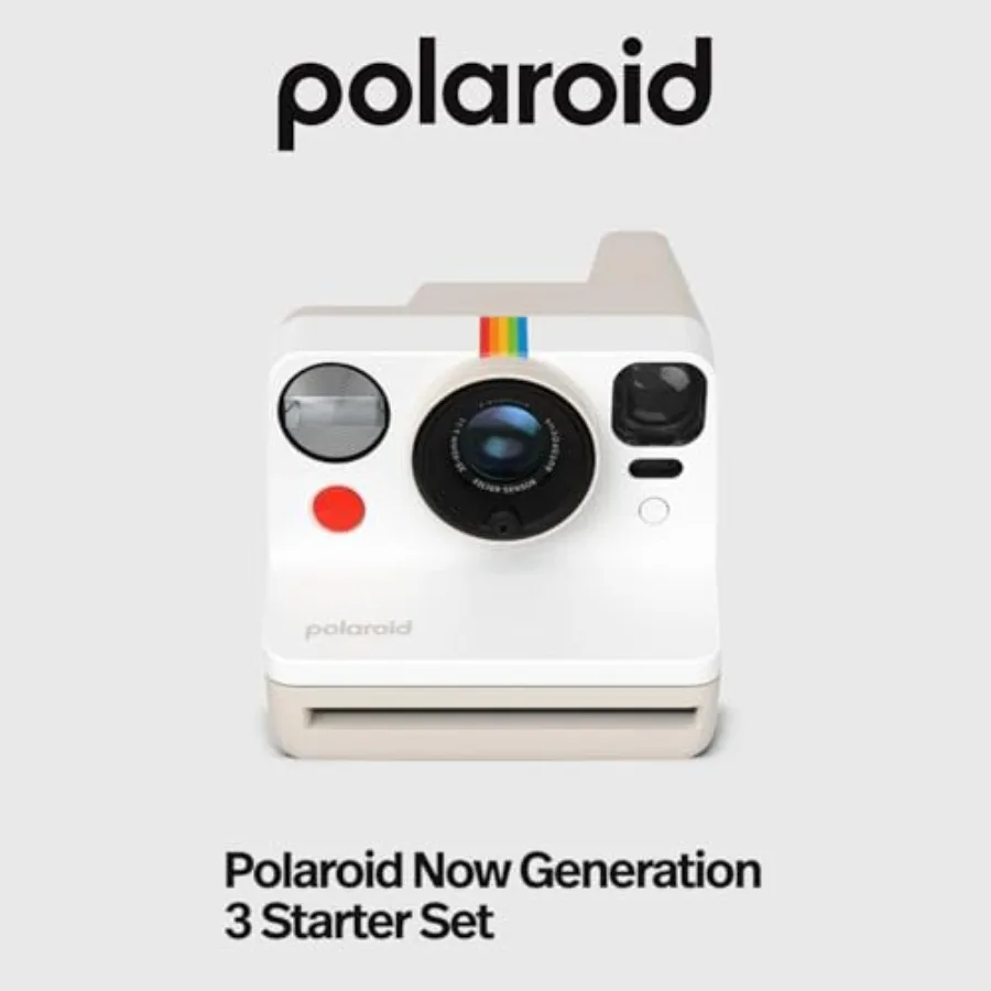 Instant Camera Pebble White Two Lens Autofocus
