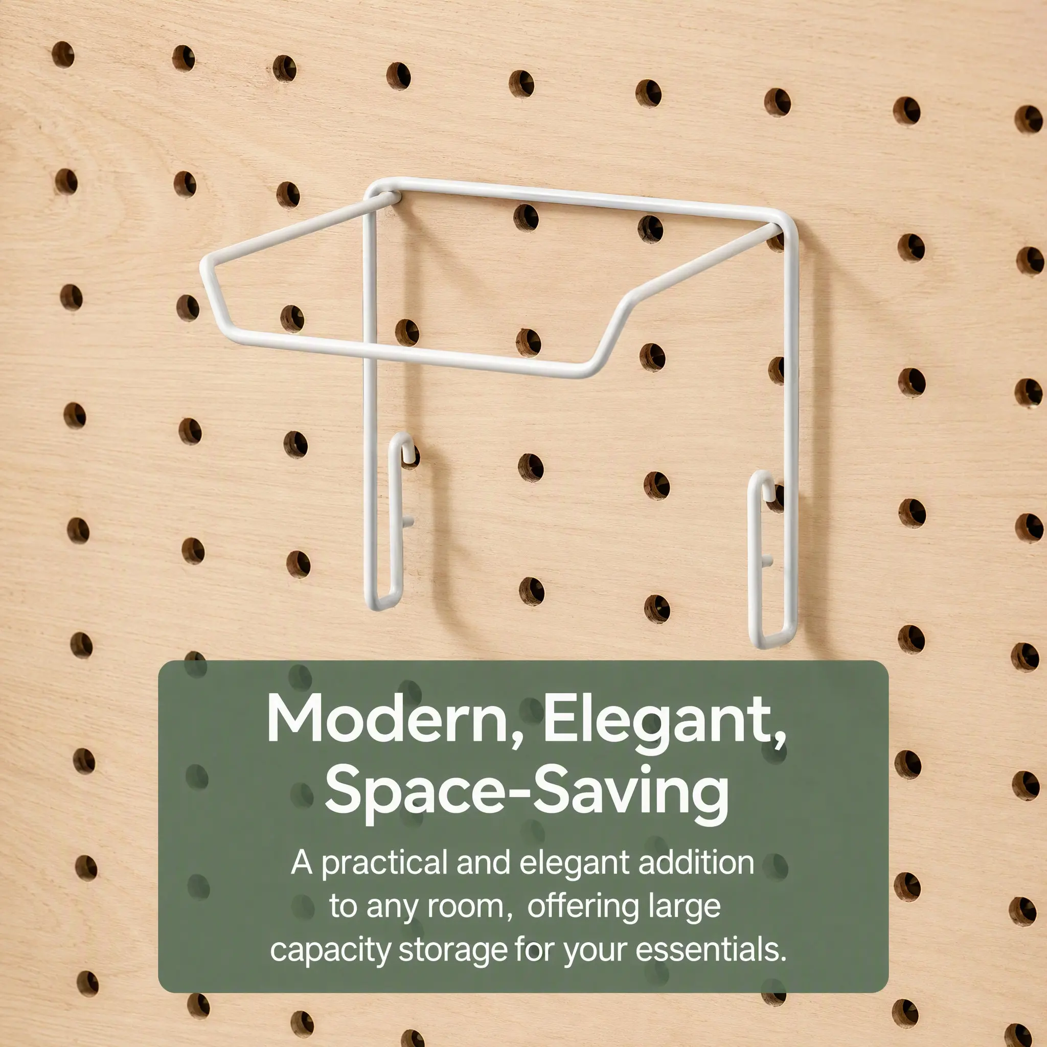 1Pcs Premium Plastic Pegboard Storage Shelf Compact Hanging Organizer for Home Kitchen Bathroom Bedroom Hole Board Accessories