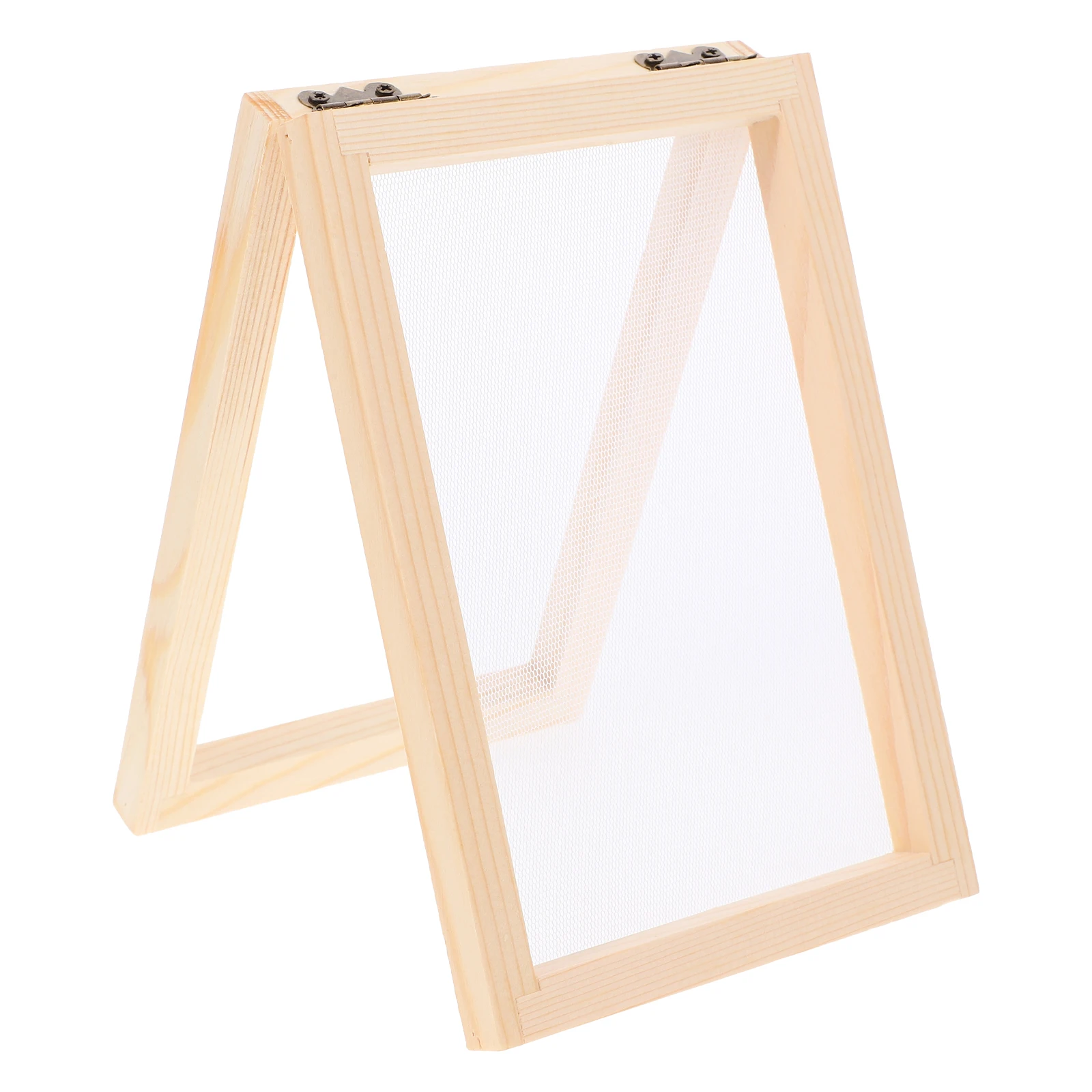 

Wood Picture Frame Material Package Paper Making Supplies Mould Toy Scrapbook Deckle Light Brown Kit Child
