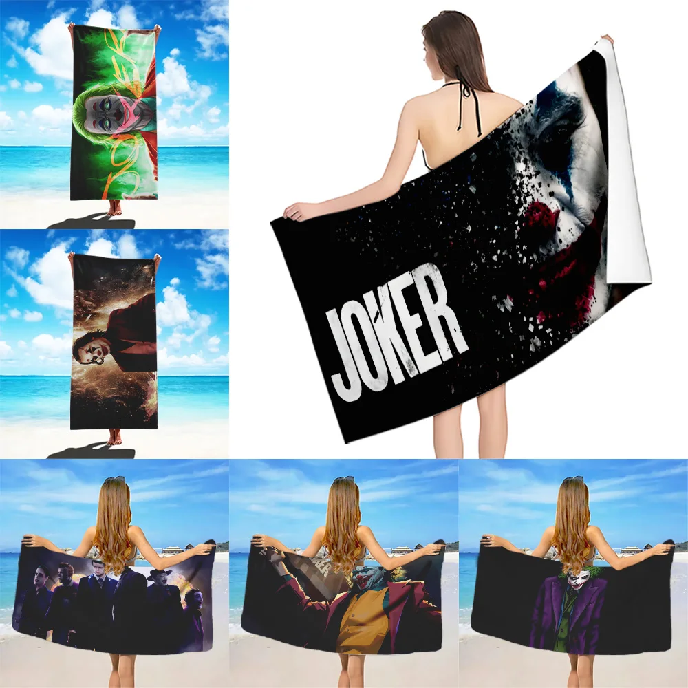 H-Harley Q-Quinn Joker Beach Towel Microfiber Sand Free Quick Dry Soft Sandproof Pool Towels for Women Travel Shower Camping