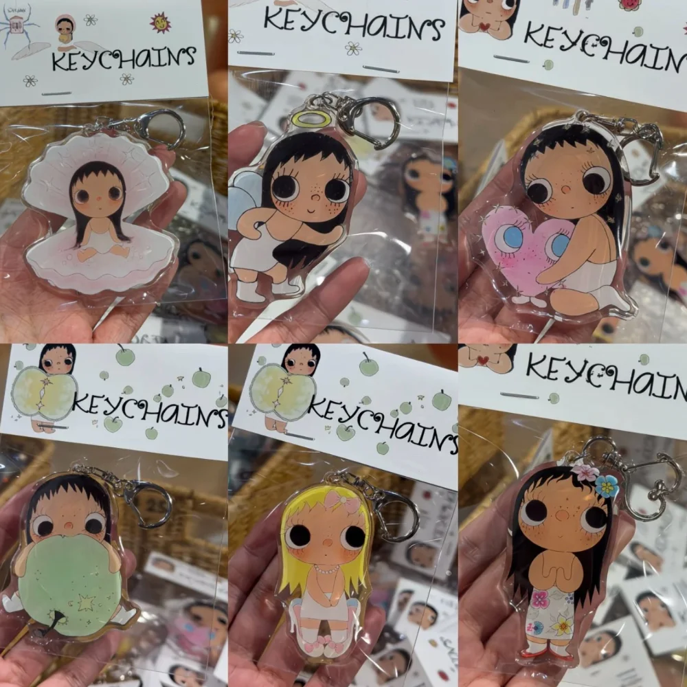 Cartoon Anime Xiaoyuyu Yuy Creativity Girlish Acrylic Keychain Cute Send To A Friend Schoolbag Pendantfriend Birthday Gift