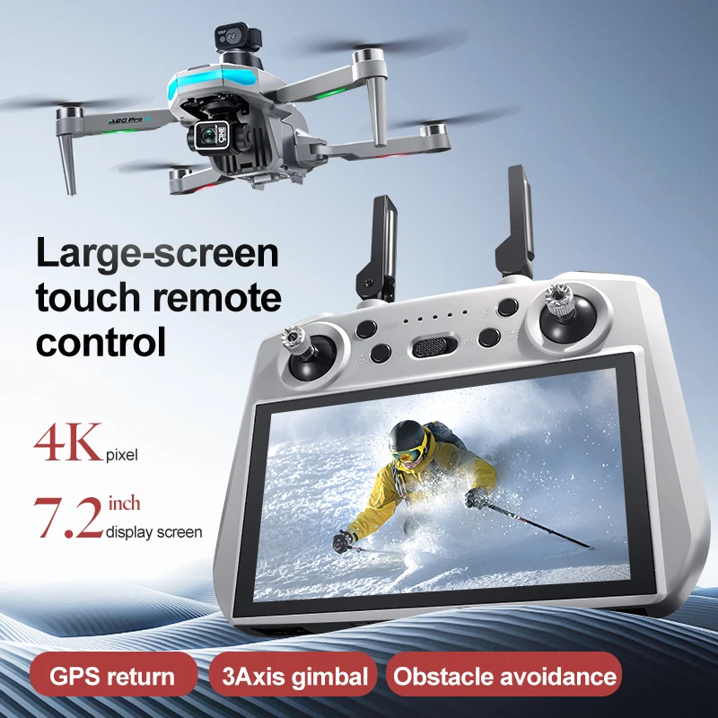 Nieuwe A20 PRO GPS Drone Cam 5KM 4K Professionele HD Dubbele Camera 3-As Gimbal 360 °   Borstelloze quadcopterdrones voor het vermijden van obstakels