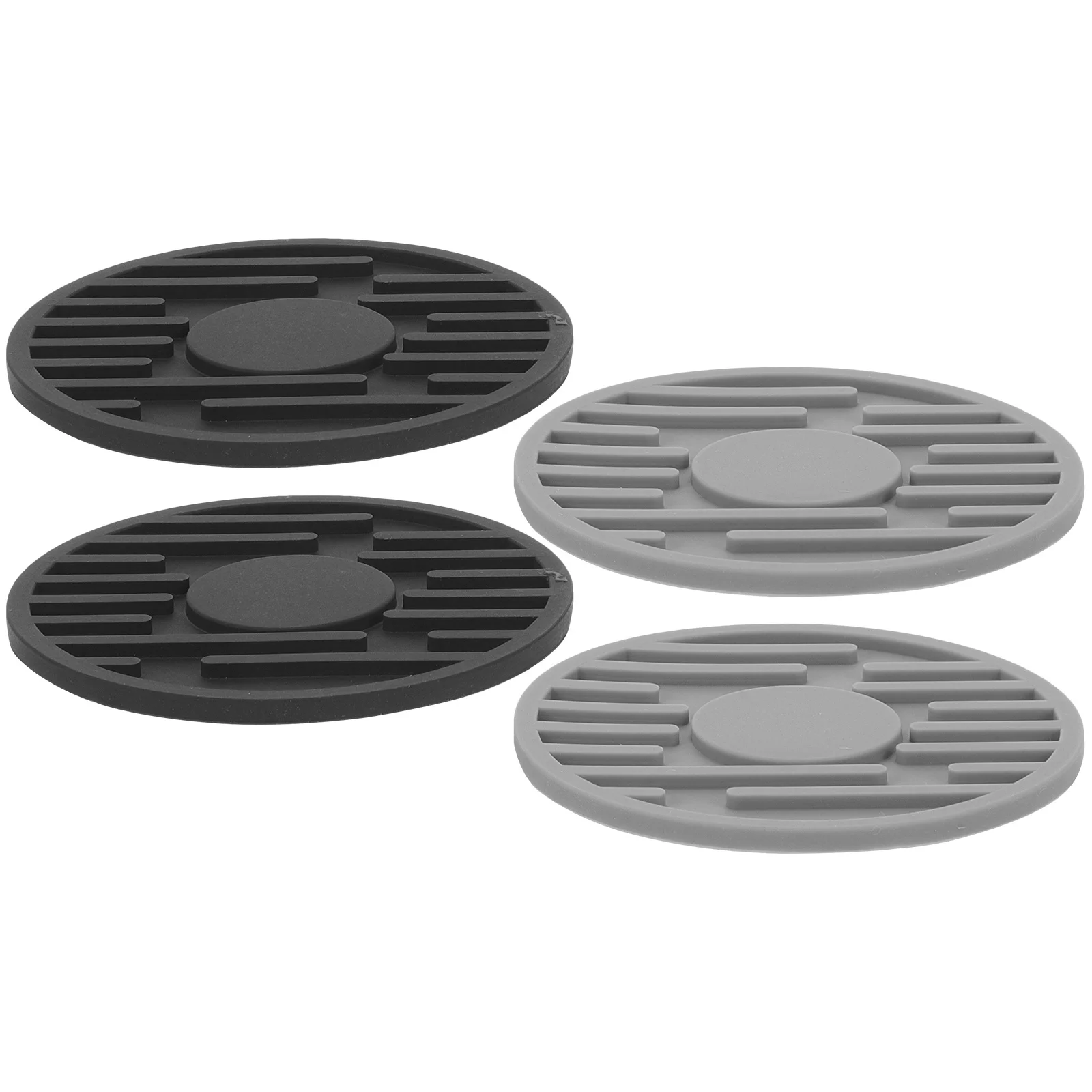 

4Pcs Vehicle Silicone Car Coasters Anti-Slip Round Cup Holder Inserts Durable Non-Slip Auto Drinks Coaster Pads
