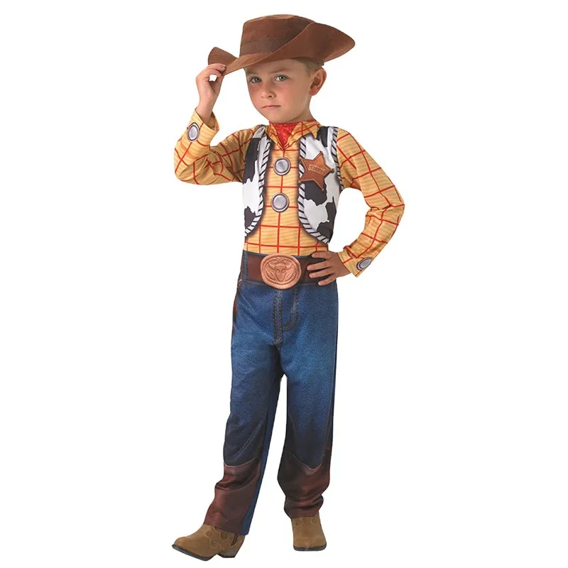 Loween Traje Infantil Cosplay Roupas de Desempenho Brinquedo S eriff Woody Cowboy Outfit Desempenho de Palco Tradicional...