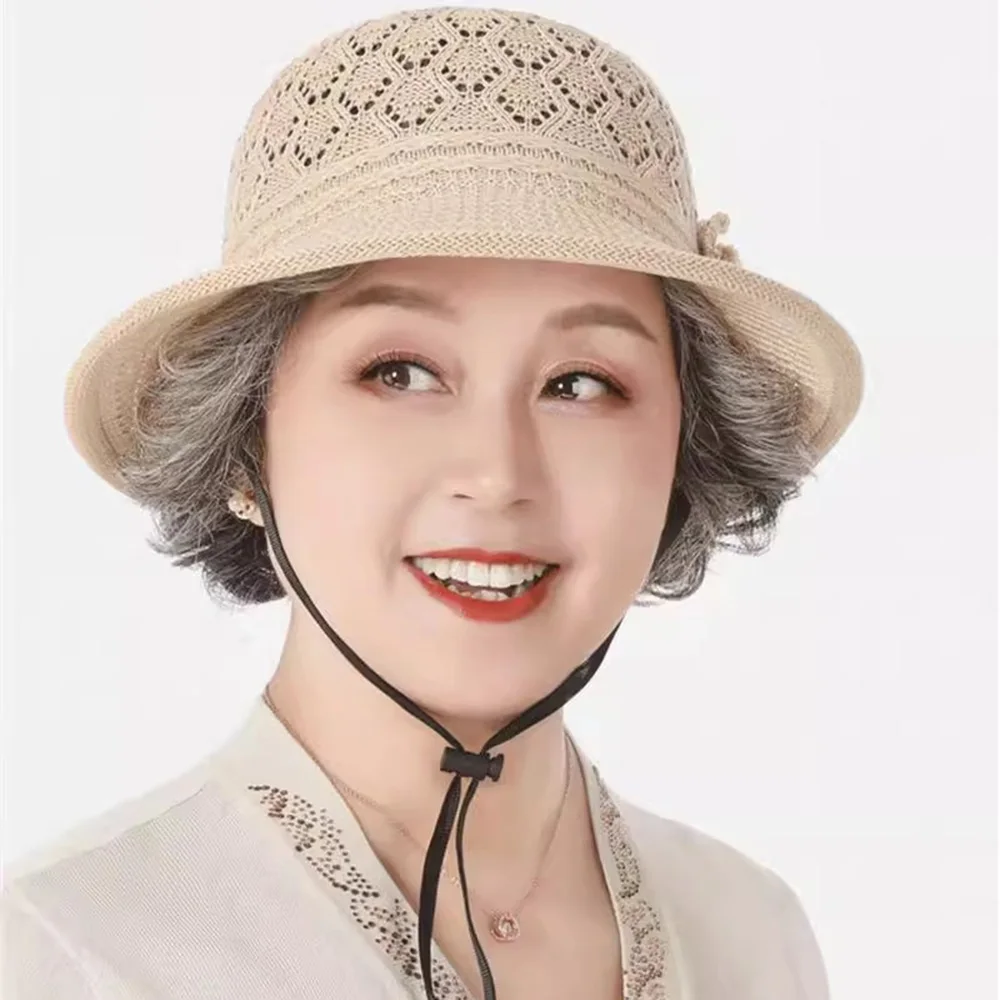 

Sun Protection Flower Pearl Woven Hat Breathable Foldable Sun Hat Braided Flower Comfortable To Wear Knit Fisherman Cap Unisex