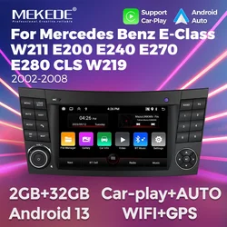 MEKEDE Carplay Stereo For Mercedes Benz E-class W211 E200 E220 E300 E350 E240 E270 E280 CLS CLASS W219 Car Radio 7