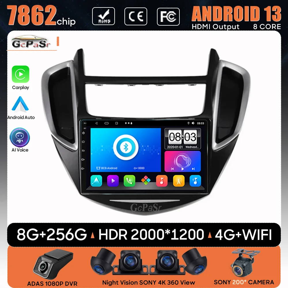 

Car Radio Android 13 Carplay For Holden Chevrolet Trax Tracker GPS Navigation Video Unit Auto Stereo Screen No 2din DVD 5G Wif