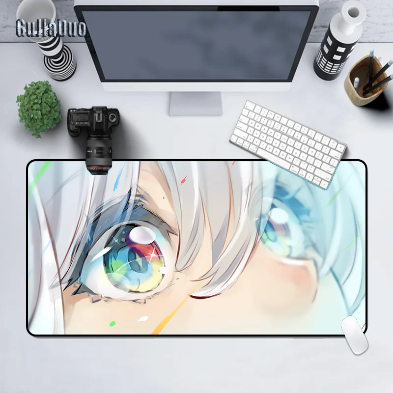 

400x900 Mange Eyes Mouse Pad Gamer Computer Desk Mat Gaming Room Accessories Kawaii Pc Cushion Anime Mousepad Table Pad Carpet