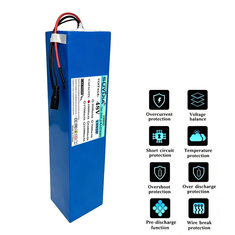 48V battery 10000mAh 18650 13S2P battery pack electric vehicle electric motorcycle DIY battery belt BMS